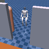 Physics yield to crossing person then crawl